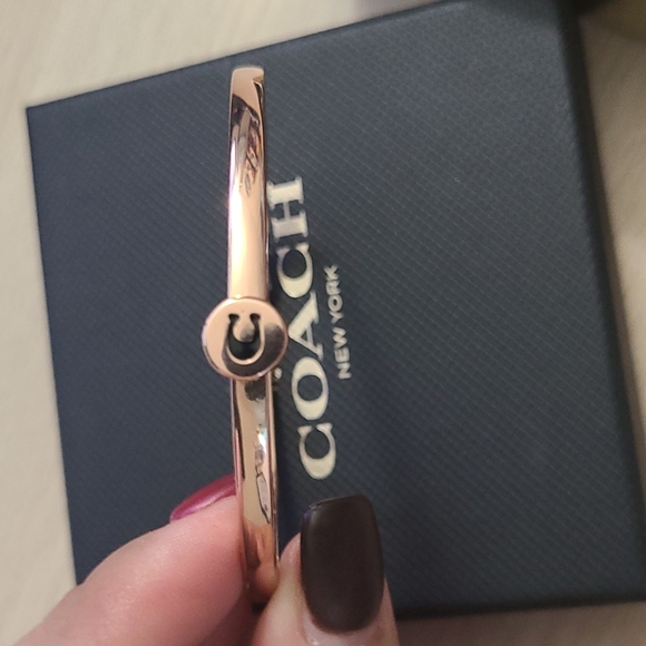 Coach rose gold bangle
